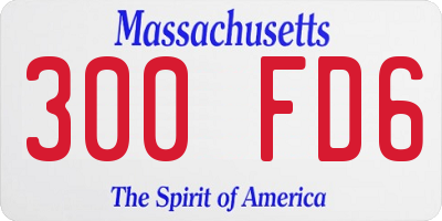 MA license plate 300FD6