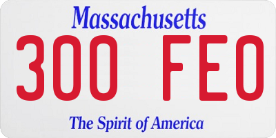 MA license plate 300FE0
