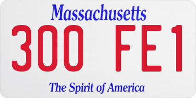 MA license plate 300FE1