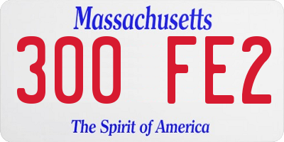 MA license plate 300FE2