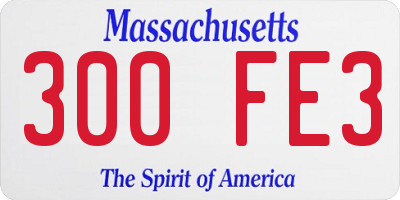 MA license plate 300FE3