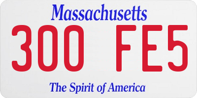 MA license plate 300FE5