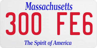 MA license plate 300FE6