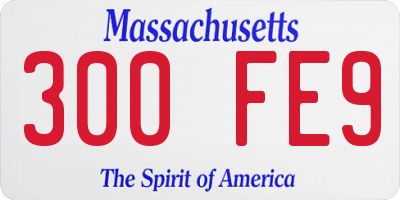 MA license plate 300FE9