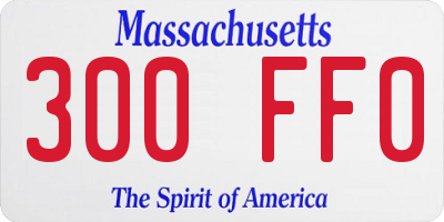 MA license plate 300FF0
