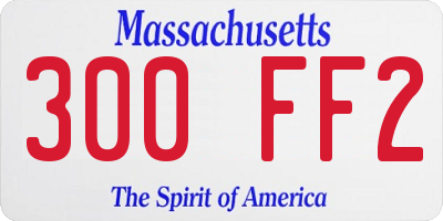 MA license plate 300FF2