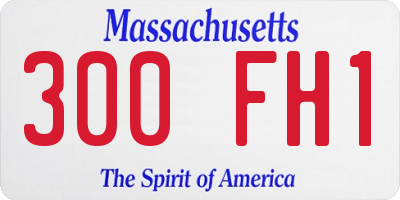 MA license plate 300FH1