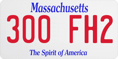 MA license plate 300FH2