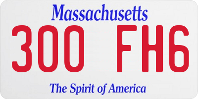 MA license plate 300FH6