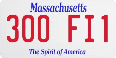 MA license plate 300FI1