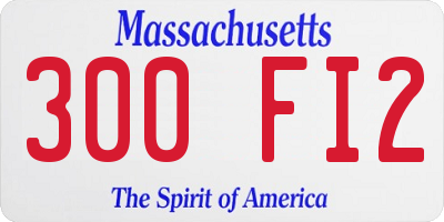 MA license plate 300FI2