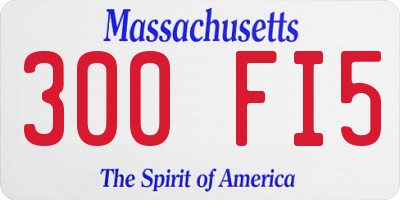 MA license plate 300FI5