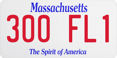 MA license plate 300FL1