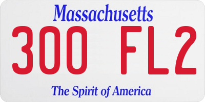 MA license plate 300FL2