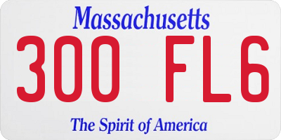 MA license plate 300FL6