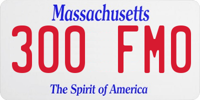 MA license plate 300FM0