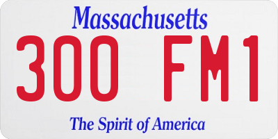 MA license plate 300FM1