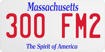MA license plate 300FM2