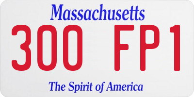 MA license plate 300FP1