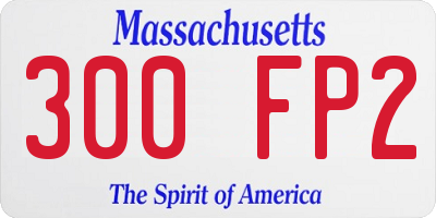 MA license plate 300FP2