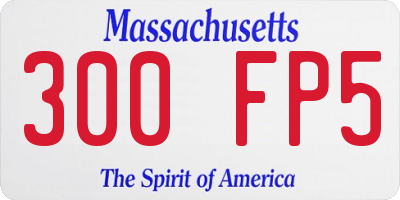 MA license plate 300FP5
