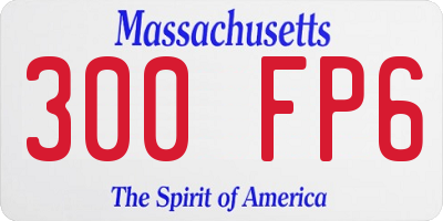 MA license plate 300FP6