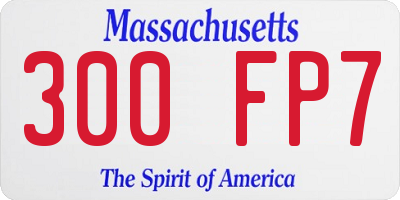 MA license plate 300FP7