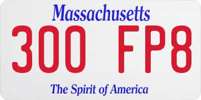 MA license plate 300FP8