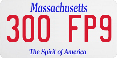 MA license plate 300FP9