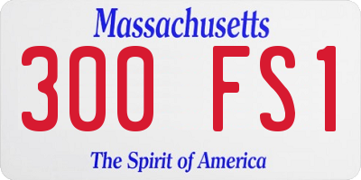 MA license plate 300FS1