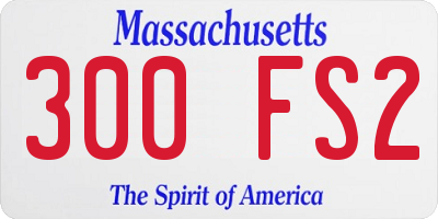MA license plate 300FS2