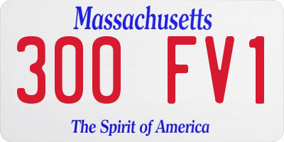 MA license plate 300FV1