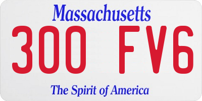 MA license plate 300FV6
