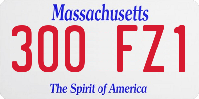 MA license plate 300FZ1