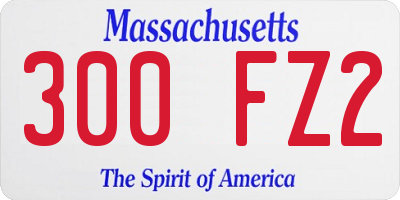 MA license plate 300FZ2