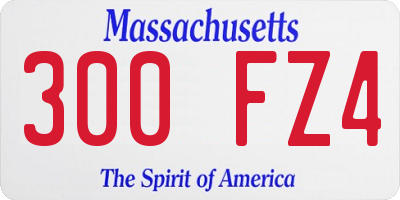MA license plate 300FZ4