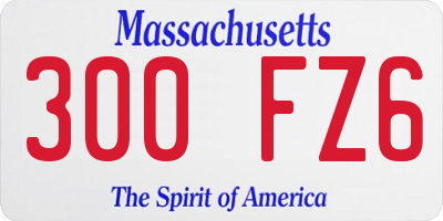 MA license plate 300FZ6