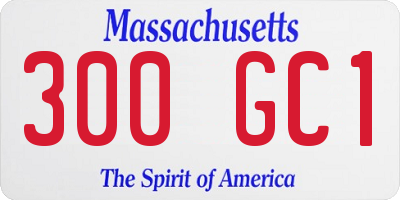 MA license plate 300GC1