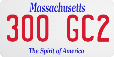 MA license plate 300GC2