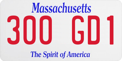 MA license plate 300GD1