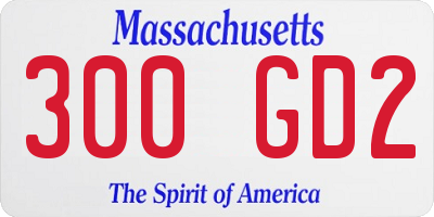 MA license plate 300GD2