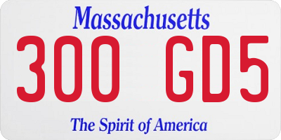 MA license plate 300GD5
