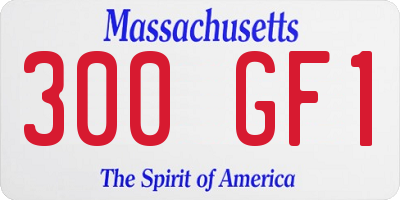 MA license plate 300GF1
