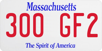 MA license plate 300GF2