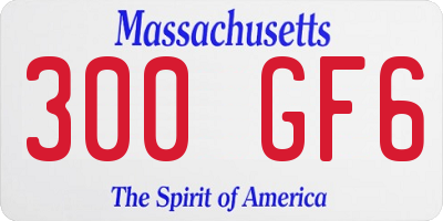 MA license plate 300GF6