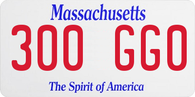 MA license plate 300GG0