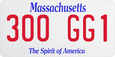 MA license plate 300GG1
