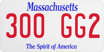 MA license plate 300GG2