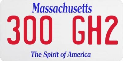 MA license plate 300GH2