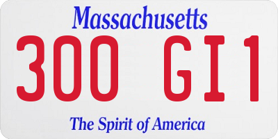 MA license plate 300GI1